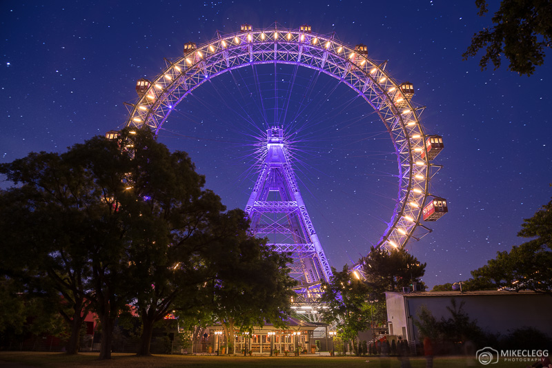 Wiener Riesenrad, Vienna at night