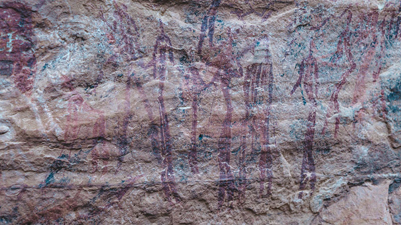 Bushman paintings just outside of Malealea - Lesotho