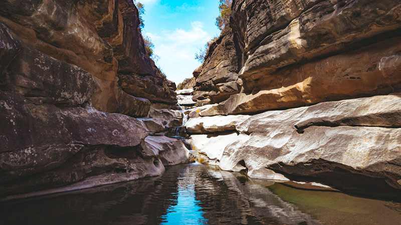 Rock pools in the Pitseng Canyon - Lesotho