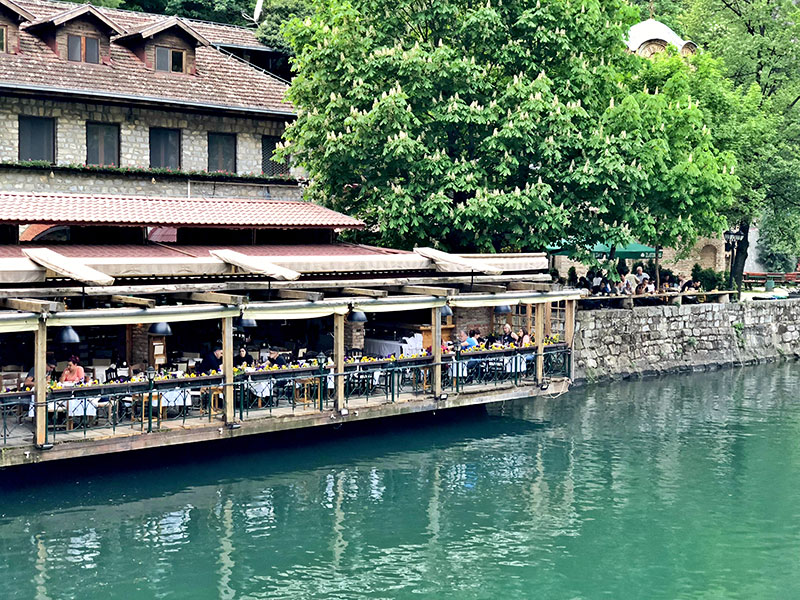 Restaurant alongside Canyon Matka