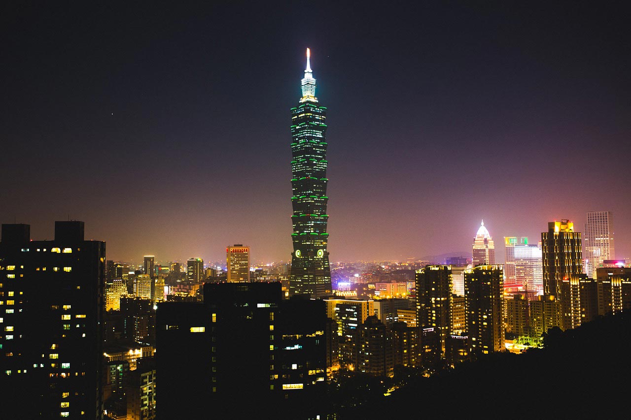 Taipei 101 Tower at night