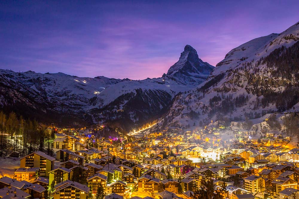 Zermatt at night