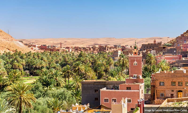 Panorama of Tinghir city