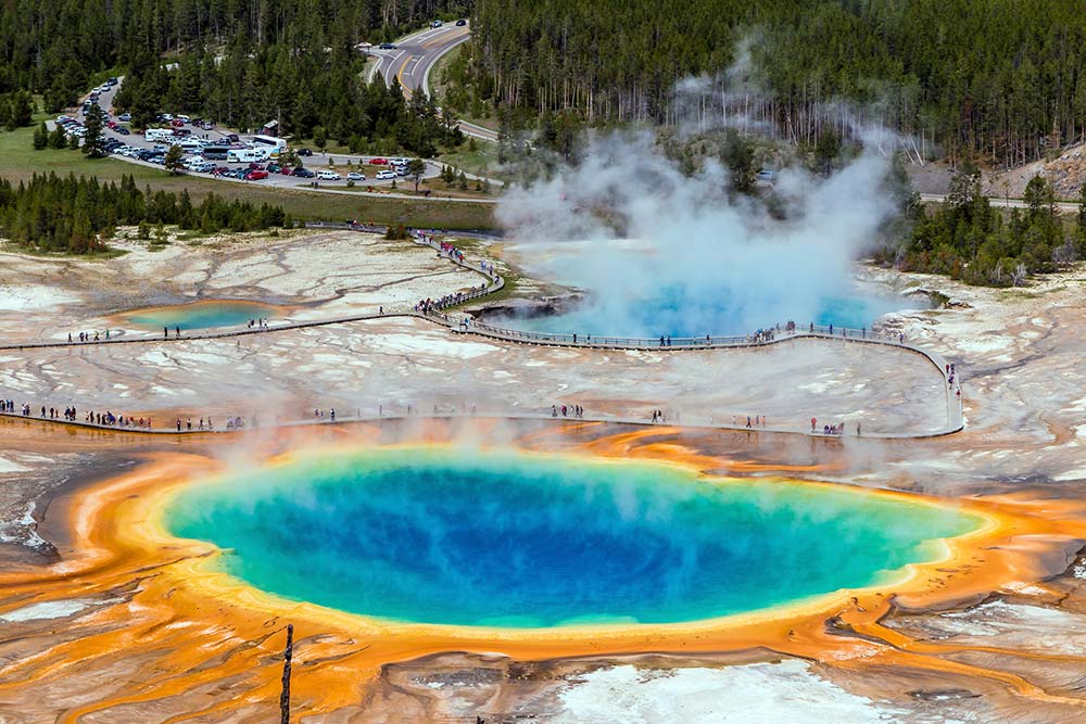 Grand Prismatic Spring in Yellowstone