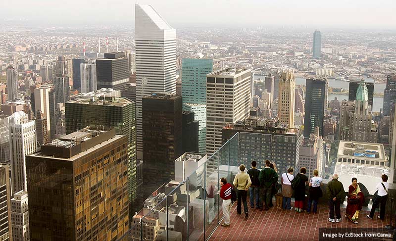 Observation Platform Reopens At Rockerfeller Center