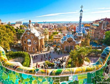 Barcelona Skyline and Park Guell