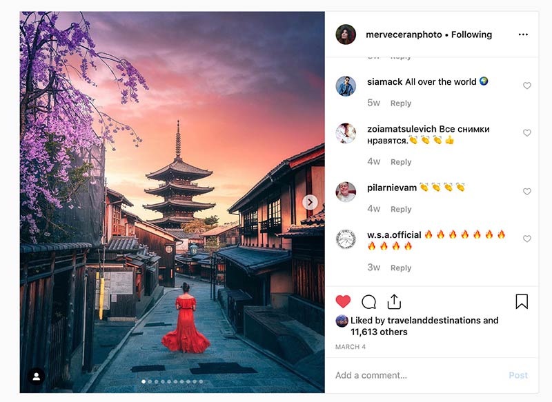 Instagram image by merveceranphoto with a person and colourful dress