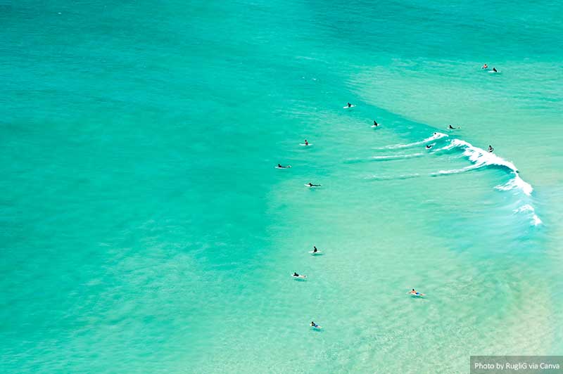 Surfers in Australia