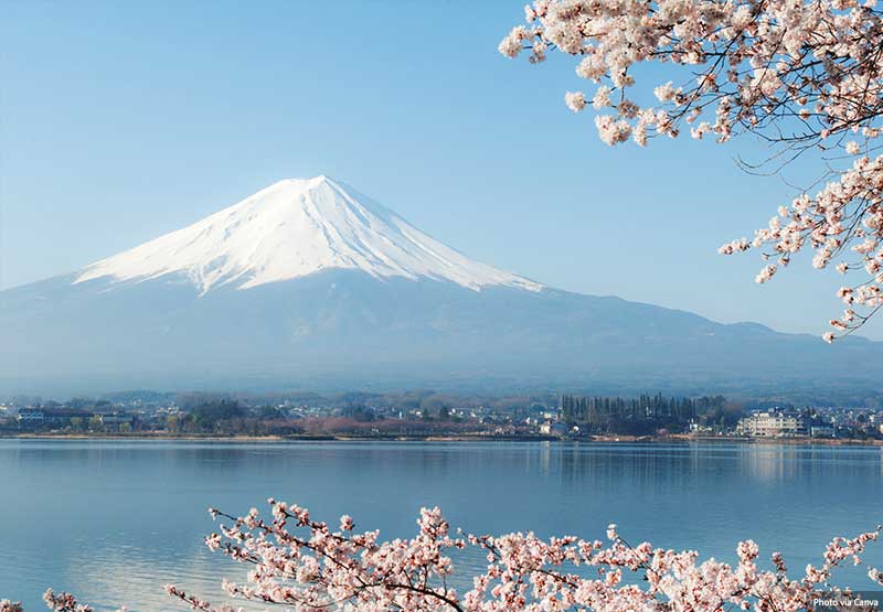 Views of Mt. Fuji from Lake kawaguchi