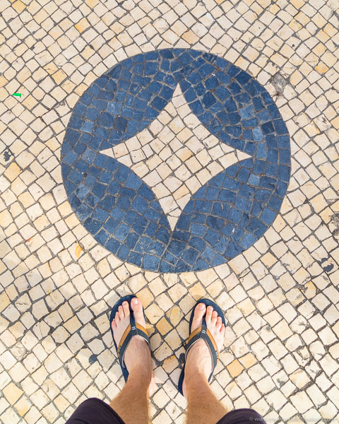Cobbled pavement in Lisbon