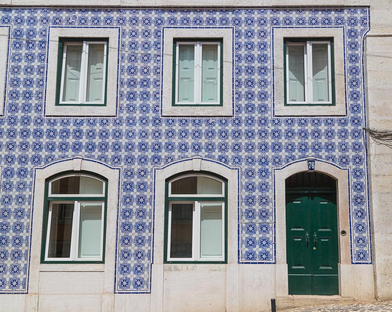 Tiles on facades in Lisbon