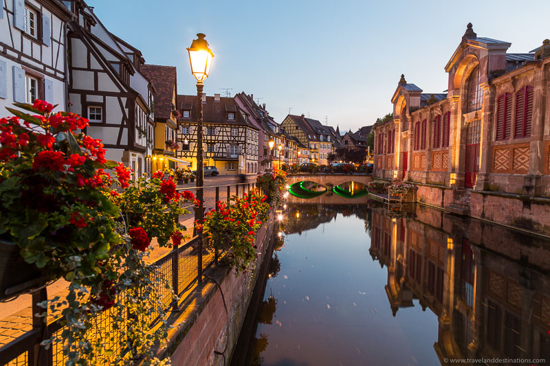 View from Rue des Tanneurs at night