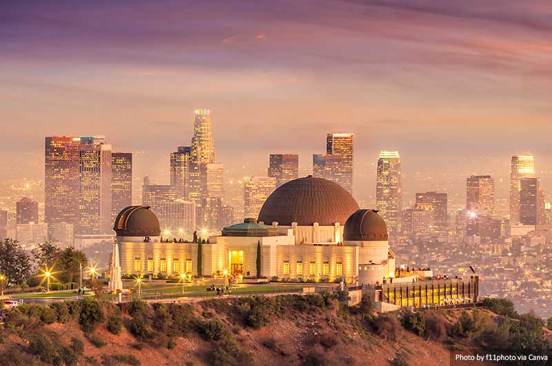 Griffith Observatory and Los Angeles