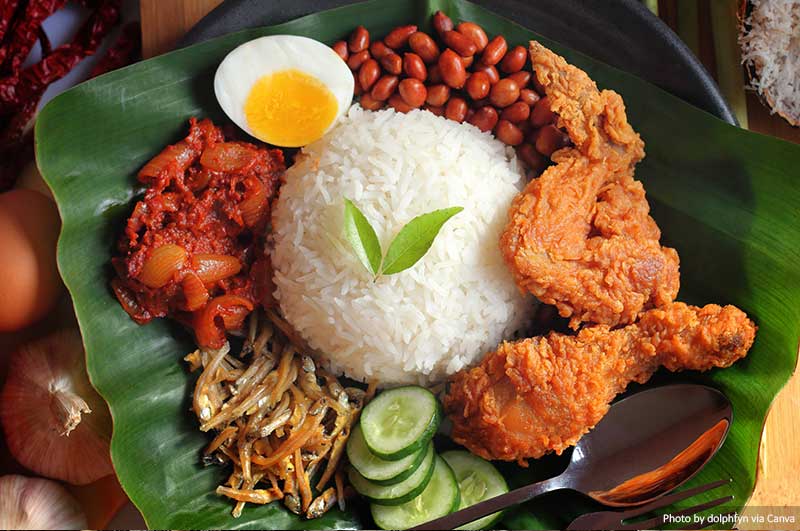 Must-Try Food in Singapore (10 Delicious Dishes) Nasi lemak meal