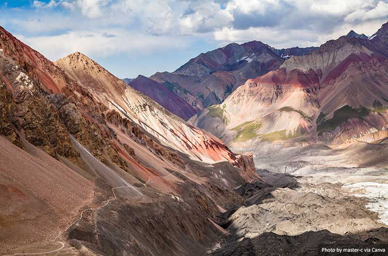 Views of Pamir mountains