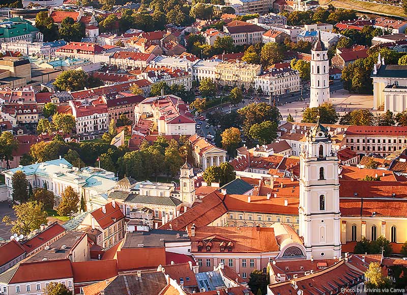 Old Town in Vilnius, Lithuania