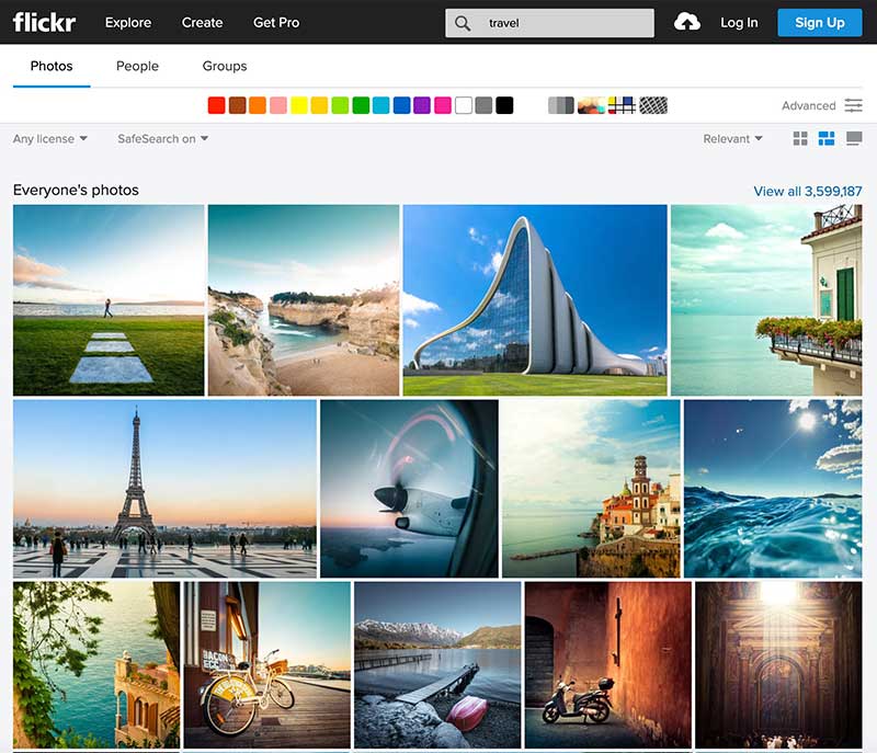 Flickr-Screenshot