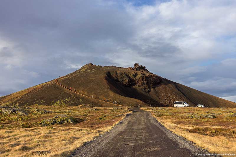 The Saxhóll Crater in Iceland