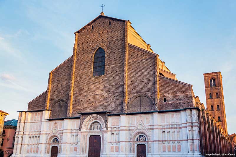 Bologna Cathedral on Piazza Maggiore in Bologna
