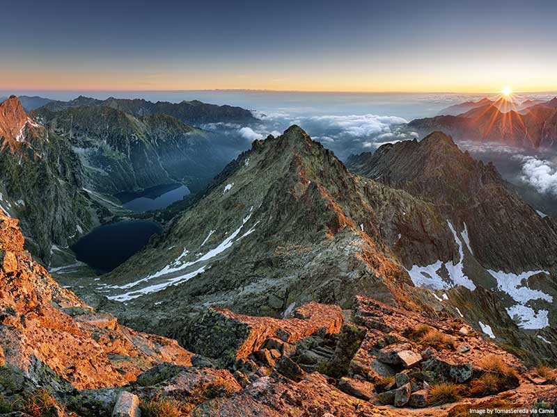 Tatra Mountains at sunset