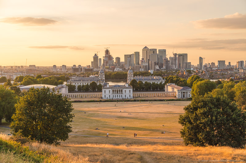 Discover 16 of the Best Things to Do in London in the Summer Views from Greenwich Park at sunset