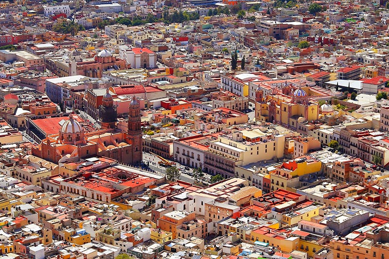 Aerial view of Zacatecas City, Mexico