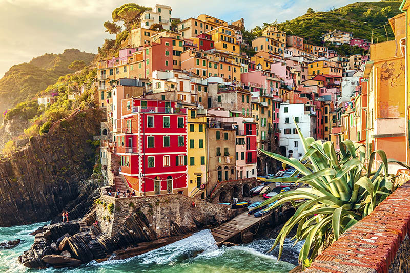 Riomaggiore colourful buildings