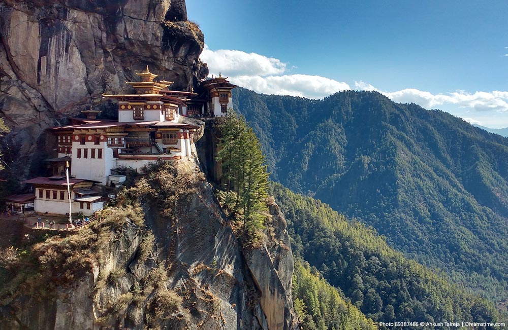 10 Best and Most beautiful places to visit in Bhutan Tigers Nest and landscapes, Bhutan