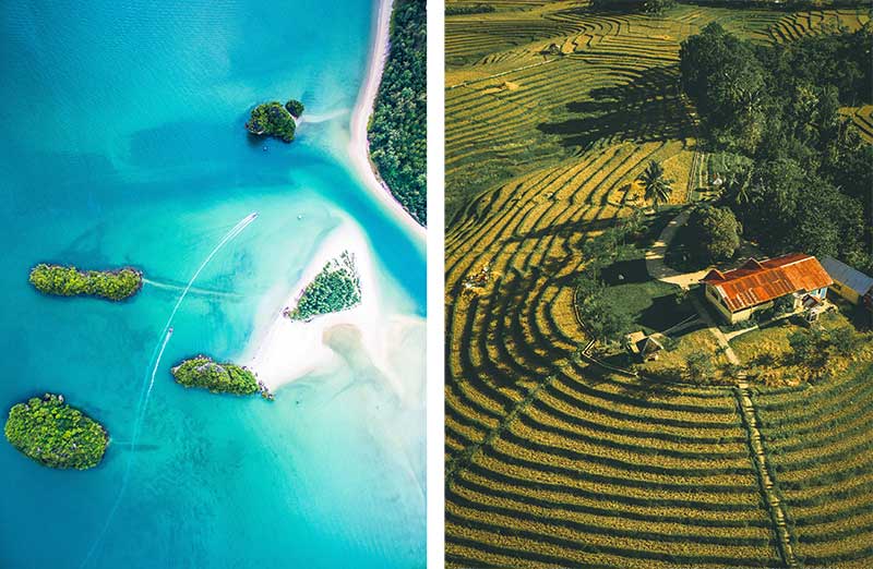 Travel shots - taken with a drone