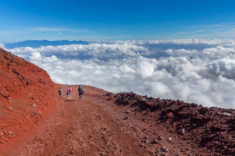 Views along the Yoshida Trail, Mount Fuji