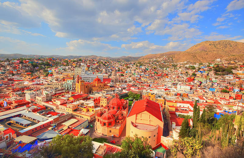 Guanajuato colourful skyline