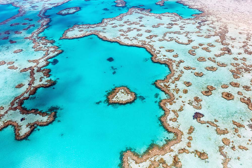 Aerial views of the Great Barrier Reef