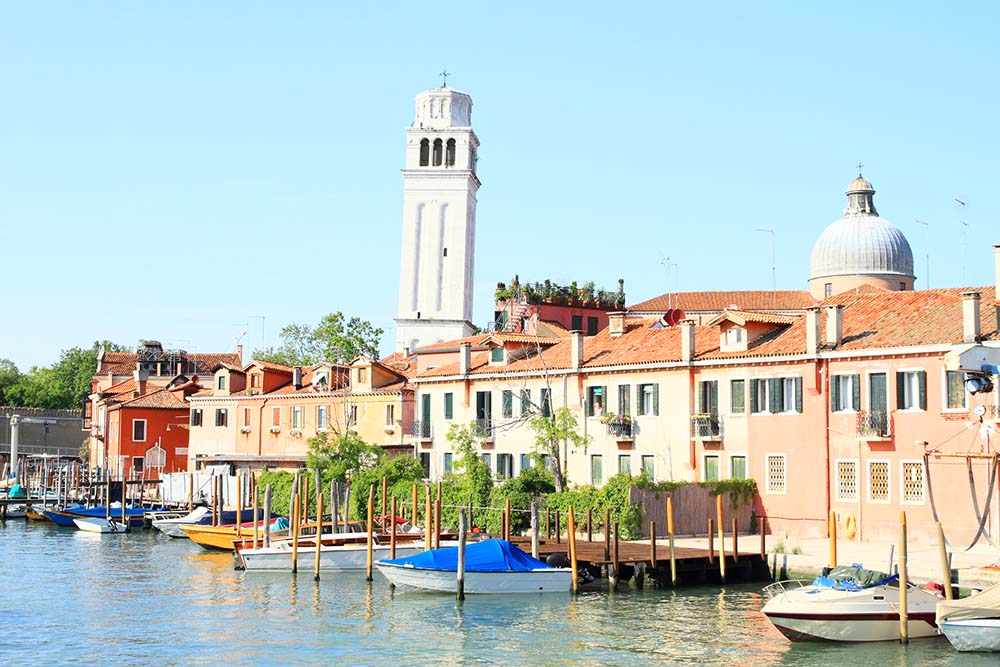 Buildings along Rio del Giardini, Venice