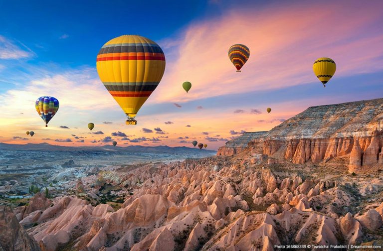 A Travel Guide to visiting Cappadocia, Turkey Cappadocia landscape and balloons