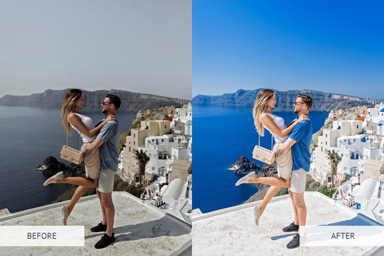 Top Lightroom Mobile Presets for Travel Photos Example - LR Mobile - Santorini