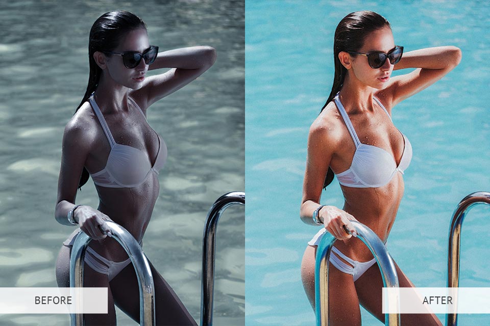 Summer holidays lightroom presets film example