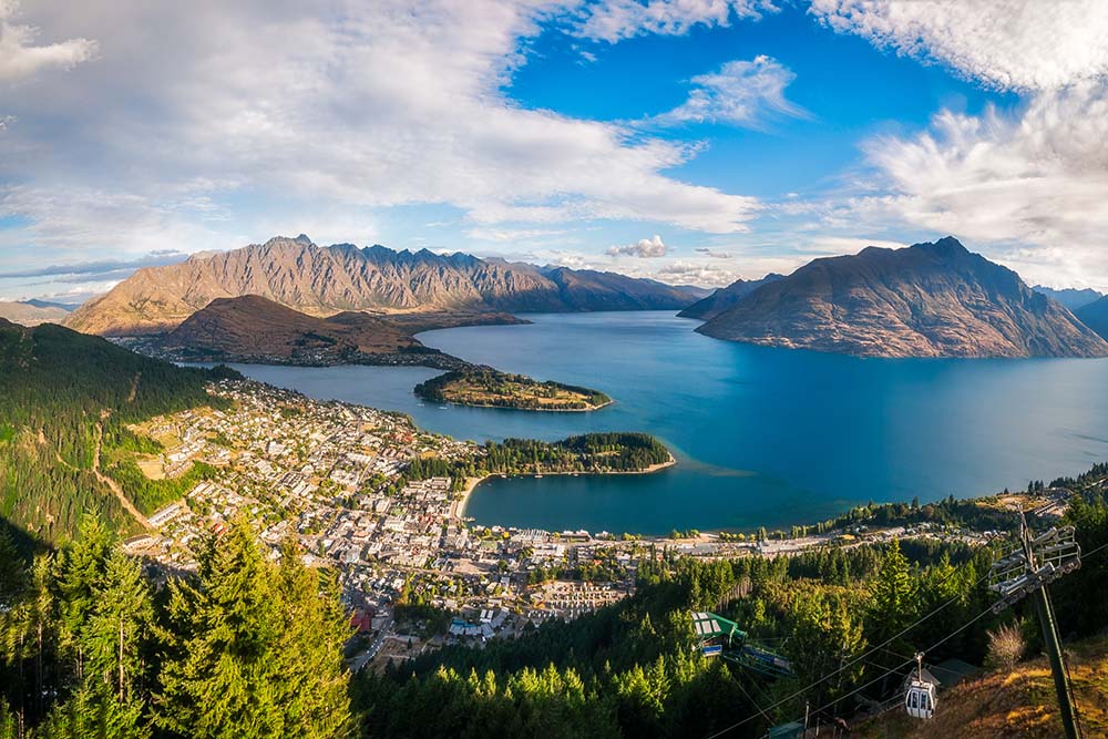 Queenstown skyline view