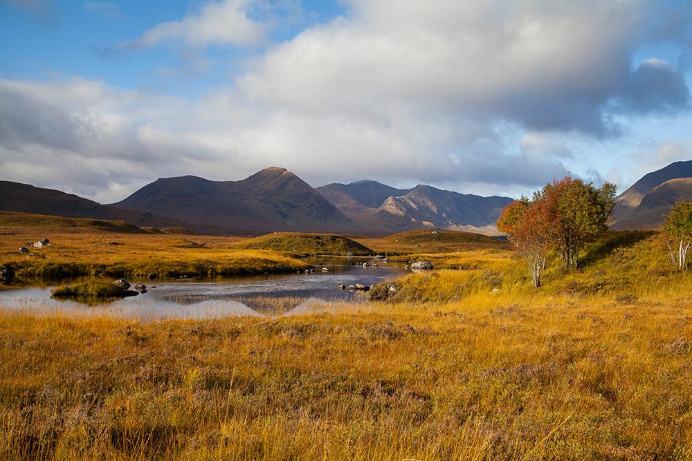 landscape along the West Highland Way in Scotland