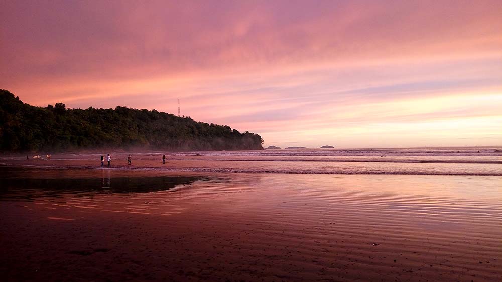 Air Manis beach at sunset