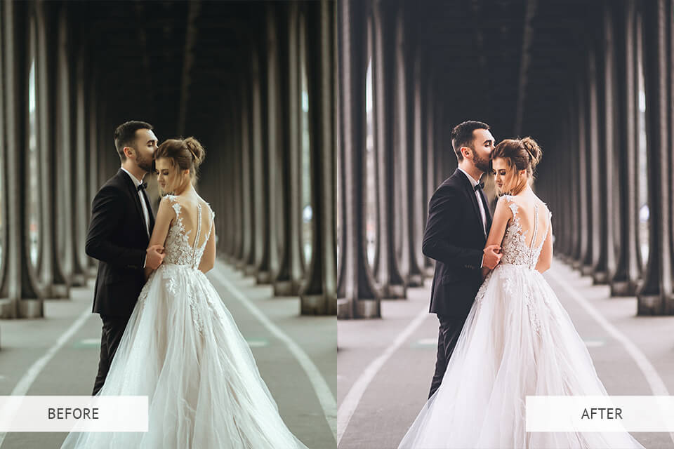 Preset example from the Dark Moody preset pack