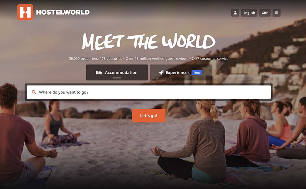 Hostelworld screenshot
