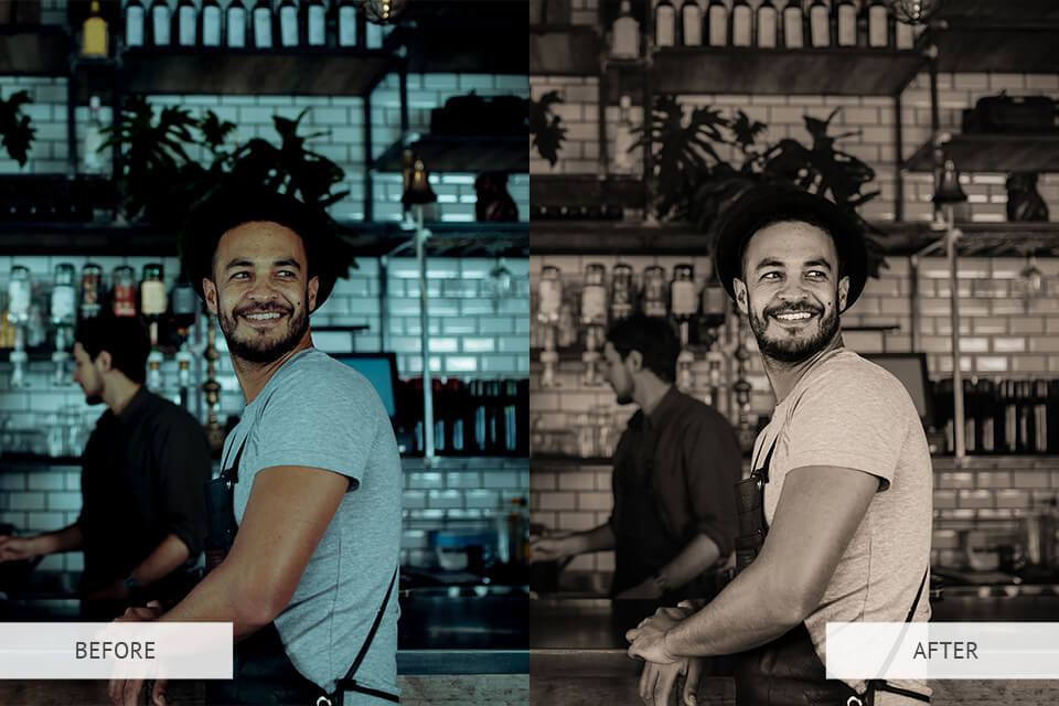 Preset example from the Sepia Fancy preset pack