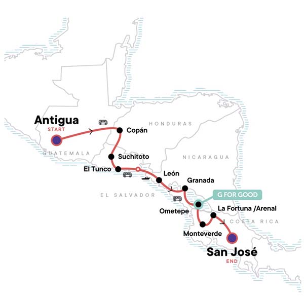 Central America Tour - G Adventures Example