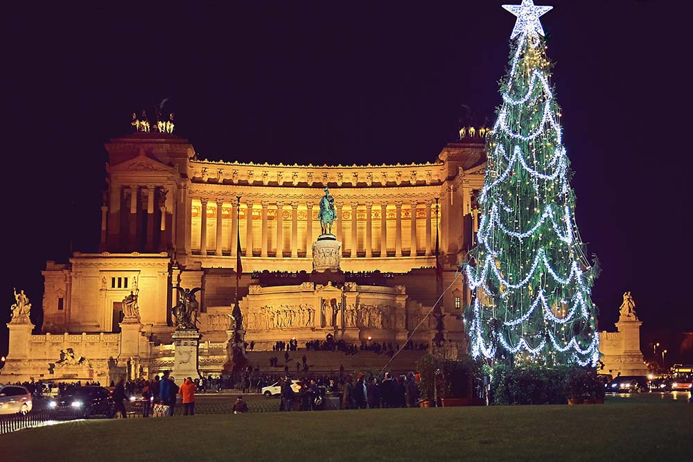 Christmas trees in Rome