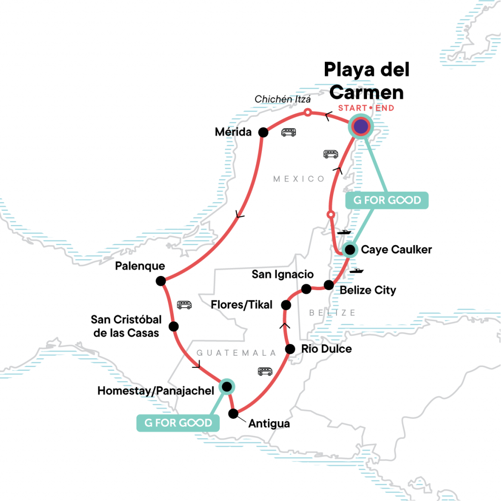 Belize, Mexico and Guatemala Tour Example