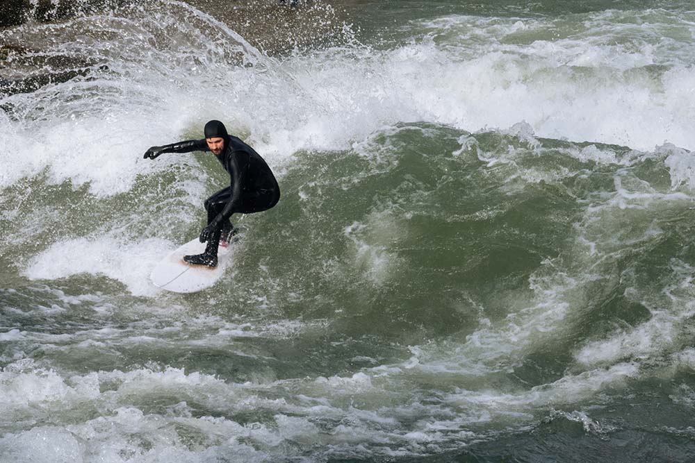 Eisbach River surfing
