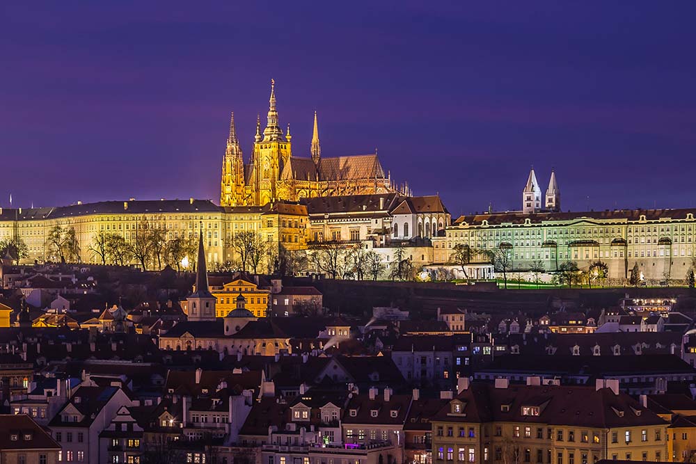 Prague Skyline at Dusk
