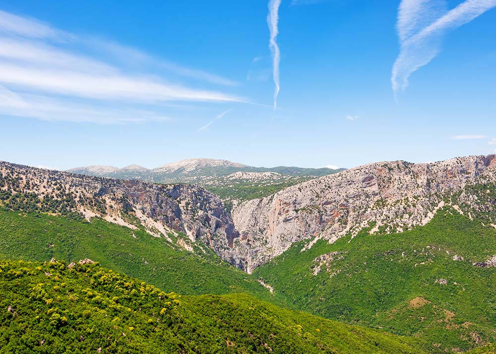 Views towards Gorropu Gorge