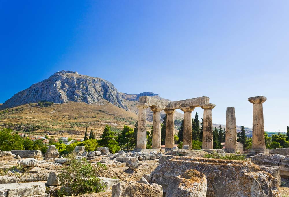 Corinth ruins and landscapes
