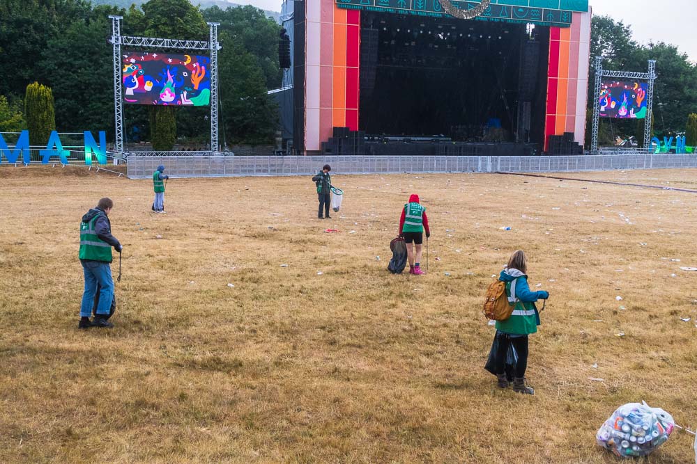 Litter Picking at Green Man Festival